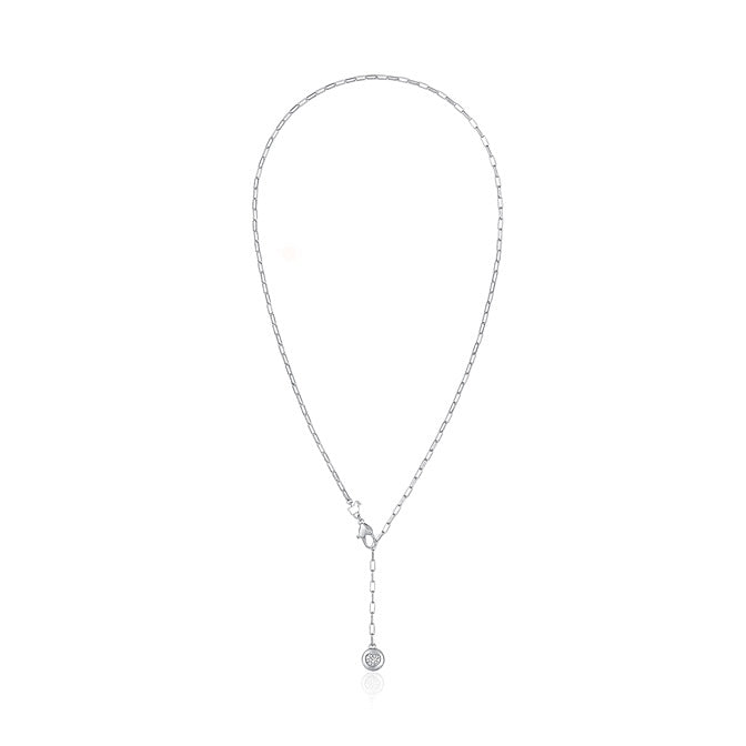 Sterling Silver Love EWE Lariat Necklace