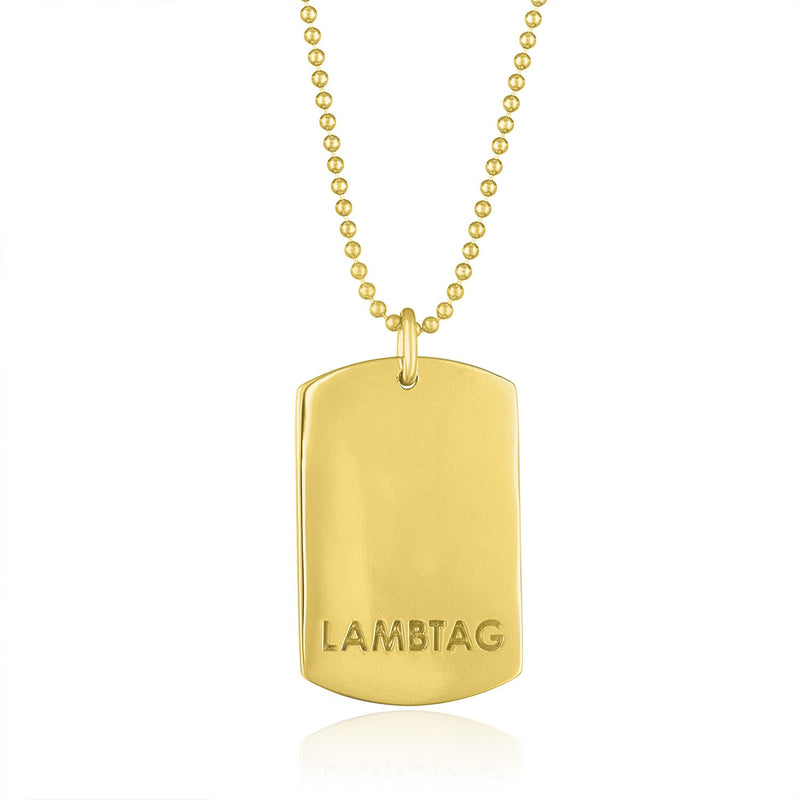 *Large 18K Yellow Gold 'I Love Ewe' Lambtag