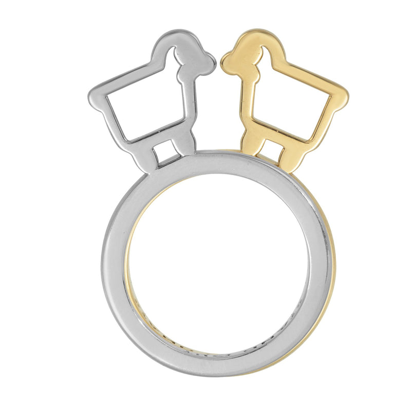 18K YELLOW GOLD 'STAND OUT' SHEEP STATEMENT RING