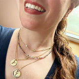 RAINBOW Sapphire NYC 'LOVE is LOVE' Gold Subway Token Necklace
