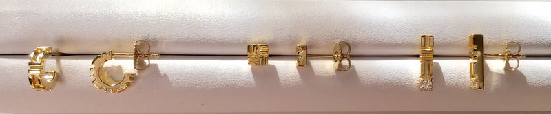 *18K Yellow Gold Stud in the City Earrings