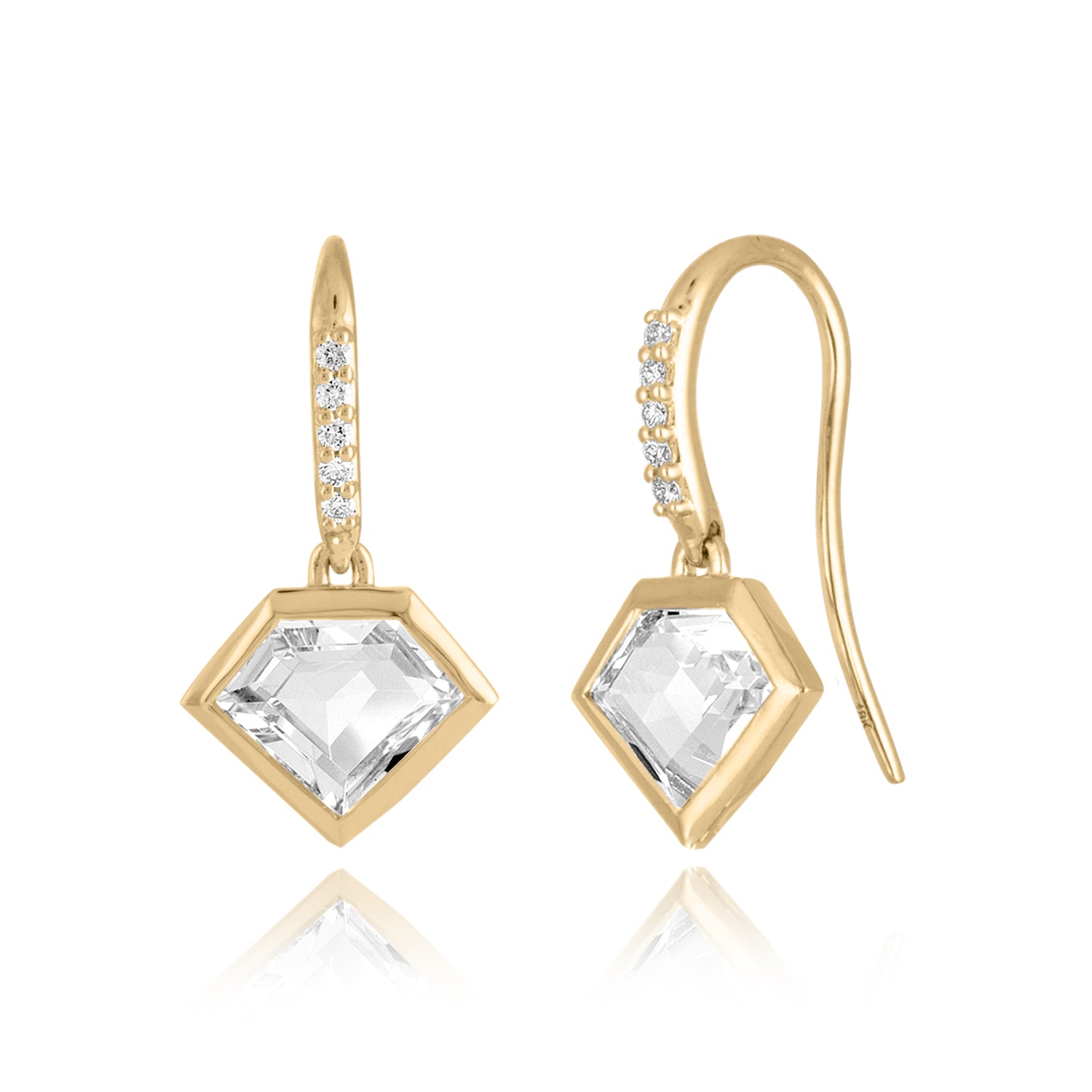 Womens Earrings  MYJS Jewellery Louison Drop Earrings with CZ Rhodium  Plated » Carlaifbbpro
