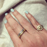 Yellow Gold NYC "Manhole Cover" Stackable Rings