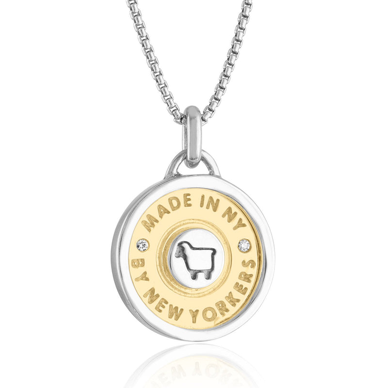 "Made in NYC" Bullseye Subway Token Necklace