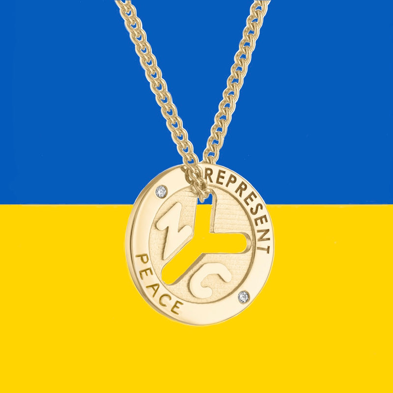 GOLD NYC UKRAINE Subway Token Necklace