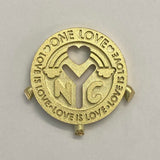 RAINBOW Sapphire NYC 'LOVE is LOVE' Gold Subway Token Necklace