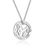 14K White Gold NYC Love Token Necklace