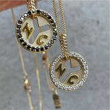 18K Yellow Gold NYC 'True Colors' Diamond Subway Token Necklace