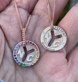 Two Subway Token Necklaces