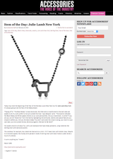 Julie lamb black sheep necklace with diamond on news