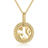 *18K Yellow Gold NYC 'True Colors' Diamond Token Necklace