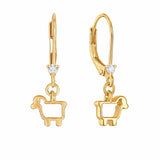 14K Rose Gold & Diamond Mini Logo Leverbacks