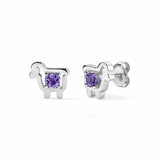 SUPERSIZED SHEEP STUDS, Sterling & Amethyst