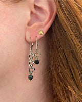 Black & Sterling 'Ewe Rock' Leverback Earrings