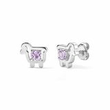 SUPERSIZED SHEEP STUDS, Sterling & Amethyst
