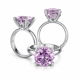 Sterling Silver 'Love Ewe LOTS' Pink Amethyst Ring