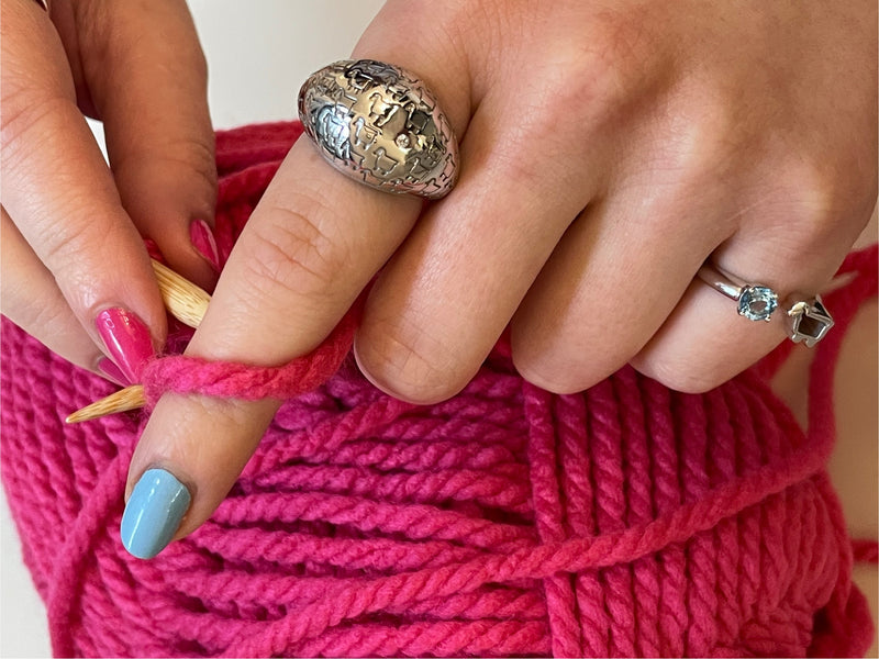 Sterling Silver 'BE HERD' Bombay Ring