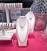 Sterling Silver "Susie" Lamb Necklace in White Diamonds