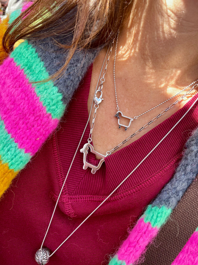 'BIG LAMB on Campus' Sterling Silver Necklace