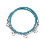 Sterling & Cord Double Wrap Mini Logo Bracelet