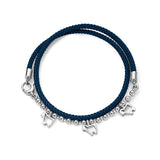 Sterling & Cord Double Wrap Mini Logo Bracelet