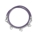 Sterling & Cord Double Wrap Mini Logo Bracelet