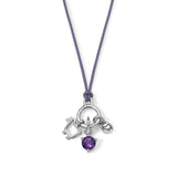 STERLING SILVER Mini Charm Cluster on Color Cord