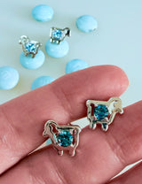 SUPERSIZED SHEEP STUDS, Sterling & Topaz
