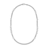 SWEATER LINK Necklace, Sterling Silver or 2Tone
