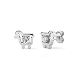 STERLING SILVER SUPERSIZED SHEEP STUD EARRINGS
