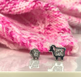 SUPERSIZED SHEEP STUDS, Sterling & Amethyst