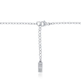 STERLING SILVER 'LINE DANCE' LAMB BAR NECKLACE