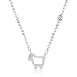 STERLING SILVER SMALL SIGNATURE LAMB NECKLACE