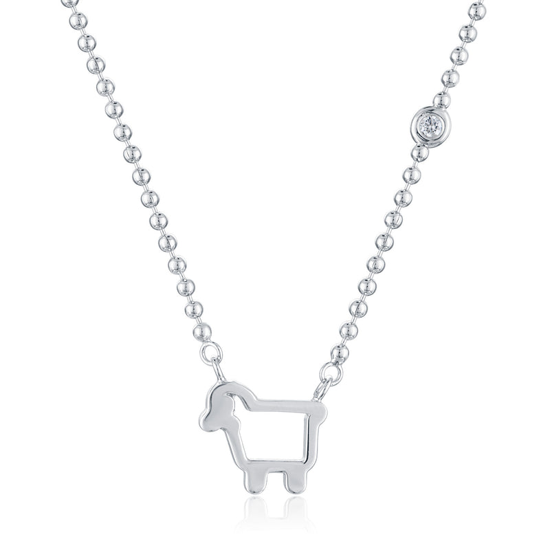 STERLING SILVER SMALL SIGNATURE LAMB NECKLACE