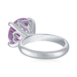 Sterling Silver 'Love Ewe LOTS' Pink Amethyst Ring