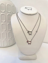 STERLING SILVER SMALL SIGNATURE LAMB NECKLACE