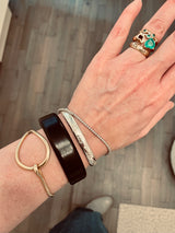 STERLING SILVER 'LINE DANCE' LAMB CUFF BRACELET