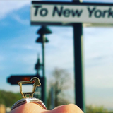 'STAND OUT' LAMB LOGO STATEMENT RING