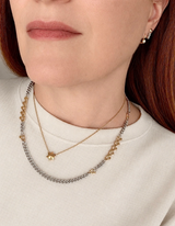 SWEATER LINK Necklace, Sterling Silver or 2Tone