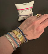 Sterling & Cord Double Wrap Mini Logo Bracelet