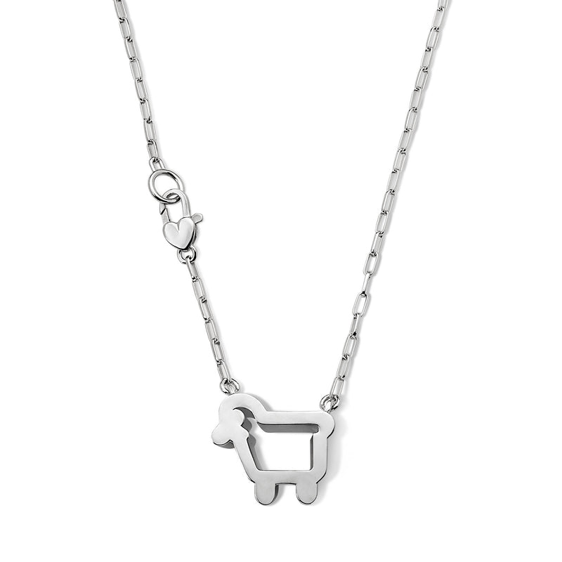 'BIG LAMB on Campus' Sterling Silver Necklace