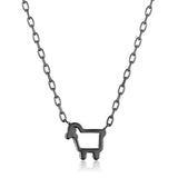 'Only Ewe' Dark Sterling Silver Lamb Necklace