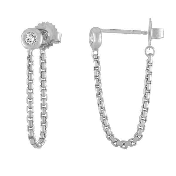Sterling Silver Chain Earring
