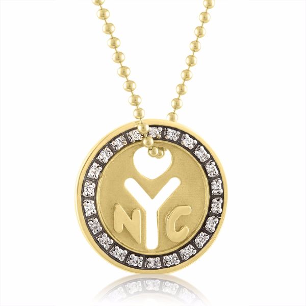 18K Gold NYC Subway Token Necklace