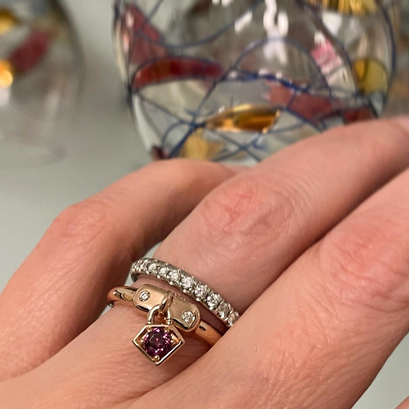 *14K Rose Gold Mighty Mini Charm Ring