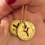 18K Gold NYC Subway Token Necklace