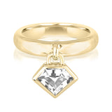 18K Yellow Gold Super Polished Charm Ring
