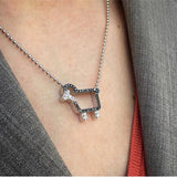 Sterling Silver "Johnny- The Black Sheep" Necklace in Black Diamonds