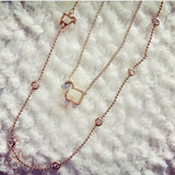 *18K Yellow Gold Bezels by the Yard Station Necklace