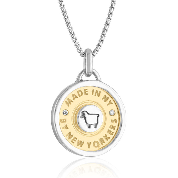 "Made in NY" Framed Token Necklace II
